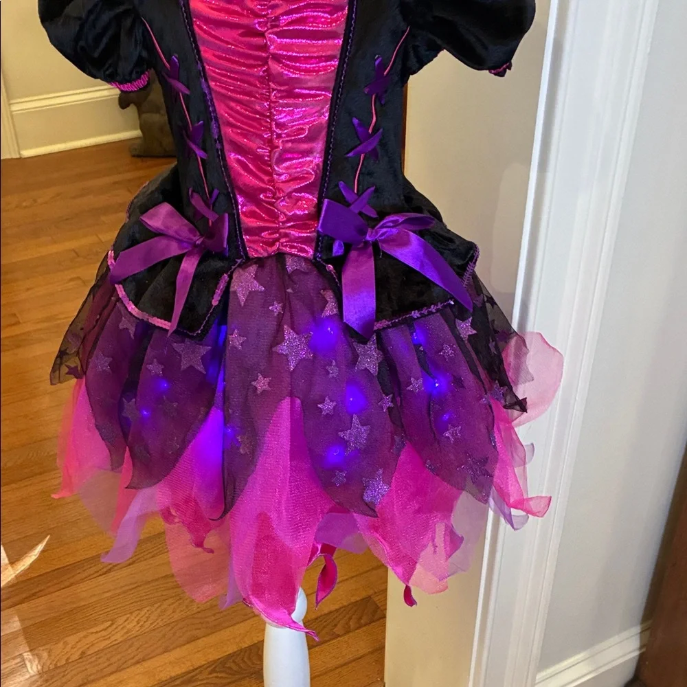 Halloween Pink and Black Witch/Vampire Light Up Costume for Girls